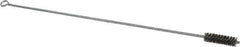 Made in USA - 2" Long x 5/8" Diam Stainless Steel Twisted Wire Bristle Brush - Double Spiral, 18" OAL, 0.005" Wire Diam, 0.209" Shank Diam - Exact Tool & Supply