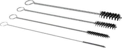 PRO-SOURCE - 4 Piece Nylon Hand Tube Brush Set - 1-1/2" Brush Length, 8" OAL, 0.016" Shank Diam, Includes Brush Diams 1/8", 1/4", 3/8" & 1/2" - Exact Tool & Supply