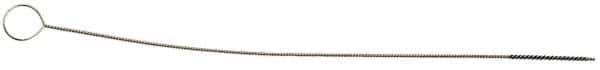 PRO-SOURCE - 4-1/2" Long x 1/2" Diam Horsehair Bristle Brush - Single Spiral, 42" OAL, 0.005" Filament Diam, 0.142" Shank Diam - Exact Tool & Supply
