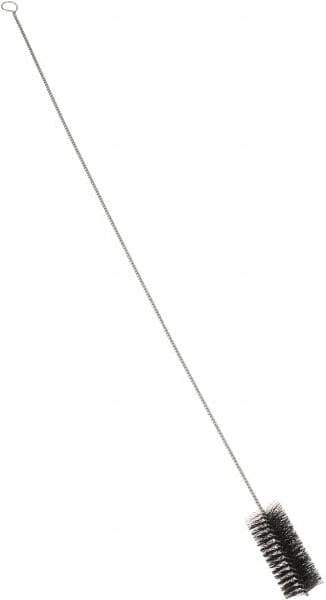 PRO-SOURCE - 4-1/2" Long x 2" Diam Nylon Bristle Brush - Single Spiral, 40-1/2" OAL, 0.014" Filament Diam, 0.187" Shank Diam - Exact Tool & Supply