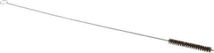 PRO-SOURCE - 4" Long x 1/2" Diam Horsehair Bristle Brush - Single Spiral, 26" OAL, 0.012" Filament Diam, 0.11" Shank Diam - Exact Tool & Supply