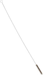 PRO-SOURCE - 4-1/2" Long x 5/8" Diam Horsehair Bristle Brush - Single Spiral, 42" OAL, 0.01" Filament Diam, 0.142" Shank Diam - Exact Tool & Supply