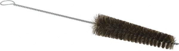PRO-SOURCE - 5" Long x 1-1/4" Diam Horsehair Bristle Brush - Single Spiral, 12" OAL, 0.008" Filament Diam, 0.142" Shank Diam - Exact Tool & Supply