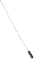 PRO-SOURCE - 4-1/2" Long x 1-1/4" Diam Horsehair Bristle Brush - Single Spiral, 40-1/2" OAL, 0" Filament Diam, 0.187" Shank Diam - Exact Tool & Supply