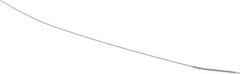 Made in USA - 1mm Diam Helical Stainless Steel Tube Brush - Single Spiral, 0.003" Filament Diam, 5/8" Brush Length, 4" OAL, 0.016" Diam Stainless Steel Shank - Exact Tool & Supply