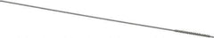 Made in USA - 1.5mm Diam Helical Stainless Steel Tube Brush - Single Spiral, 0.003" Filament Diam, 5/8" Brush Length, 4" OAL, 0.032" Diam Stainless Steel Shank - Exact Tool & Supply