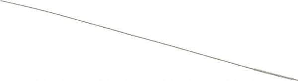 Made in USA - 0.032" Diam Helical Nylon Tube Brush - 0.008" Filament Diam, 1/2" Brush Length, 4" OAL, 0.026" Diam Stainless Steel Shank - Exact Tool & Supply