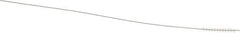Made in USA - 0.068" Diam Helical Nylon Tube Brush - 0.008" Filament Diam, 1/2" Brush Length, 4" OAL, 0.016" Diam Stainless Steel Shank - Exact Tool & Supply