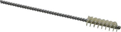 Made in USA - 0.313" Diam Helical Nylon Tube Brush - 0.008" Filament Diam, 1" Brush Length, 5" OAL, 0.11" Diam Galvanized Steel Shank - Exact Tool & Supply