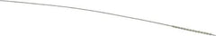 Made in USA - 1mm Diam Helical Nylon Tube Brush - 0.008" Filament Diam, 5/8" Brush Length, 4" OAL, 0.016" Diam Stainless Steel Shank - Exact Tool & Supply