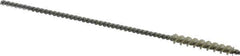 Made in USA - 5/32" Diam Helical Nylon Tube Brush - 0.008" Filament Diam, 1" Brush Length, 4" OAL, 0.085" Diam Galvanized Steel Shank - Exact Tool & Supply