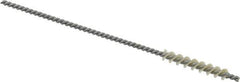 Made in USA - 4.5mm Diam Helical Nylon Tube Brush - 0.008" Filament Diam, 1" Brush Length, 4" OAL, 0.085" Diam Galvanized Steel Shank - Exact Tool & Supply