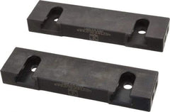 Snap Jaws - 6" Wide x 1.53" High x 0.73" Thick, Step Vise Jaw - Hard, Steel, Fixed Jaw, Compatible with 6" Vises - Exact Tool & Supply