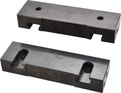 Snap Jaws - 6" Wide x 1-3/4" High x 1" Thick, Flat/No Step Vise Jaw - Soft, Steel, Fixed Jaw, Compatible with 6" Vises - Exact Tool & Supply