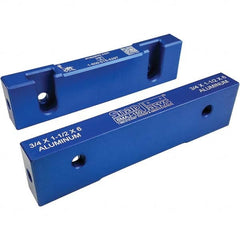 Snap Jaws - 6" Wide x 1-1/2" High x 3/4" Thick, Flat/No Step Vise Jaw - Exact Tool & Supply