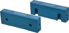 Snap Jaws - 6" Wide x 2" High x 1" Thick, Flat/No Step Vise Jaw - Soft, Aluminum, Fixed Jaw, Compatible with 6" Vises - Exact Tool & Supply