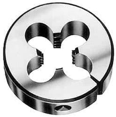 Interstate - 1-1/8 - 7 UNC Thread, 3" Outside Diam High Speed Steel Round Die - Right Hand Thread, Adjustable - Exact Tool & Supply