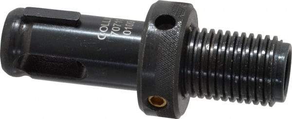 Collis Tool - 3/4-12 Inch Shank Thread, 3/4 Inch Outside Diameter, 1MT Morse Taper Adjustable Adapter Assembly - 1-1/8 Inch Axial Adjustment, 3/8 Inch Projection, 3 Inch Overall Length - Exact Tool & Supply