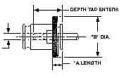 Collis Tool - 0.22" Tap Shank Diam, 0.165" Tap Square Size, #12 Tap, #2 Tapping Adapter - 0.32" Projection, 0.95" Tap Depth, Through Coolant, - Exact Tool & Supply