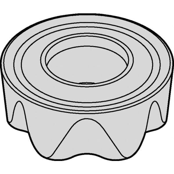 Kennametal - RCGT64 LF Grade KCSM30 Carbide Milling Insert - TiAlN Finish, 1/4" Thick, 3/4" Inscribed Circle - Exact Tool & Supply
