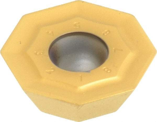 Kennametal - OFKT64 GB Grade KC725M Carbide Milling Insert - TiN/TiCN/TiN Finish, 0.2362" Thick, 0.7362" Inscribed Circle, 1.2mm Corner Radius - Exact Tool & Supply