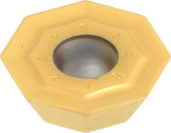 Kennametal - OFKT64 GB Grade KC725M Carbide Milling Insert - TiN/TiCN/TiN Finish, 0.2362" Thick, 0.7362" Inscribed Circle, 1.2mm Corner Radius - Exact Tool & Supply