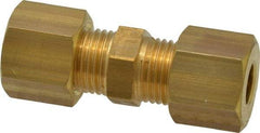 Legris - 6mm OD, Brass Union - 460 Max Working psi, -40 to 210°F, Comp x Comp Ends - Exact Tool & Supply