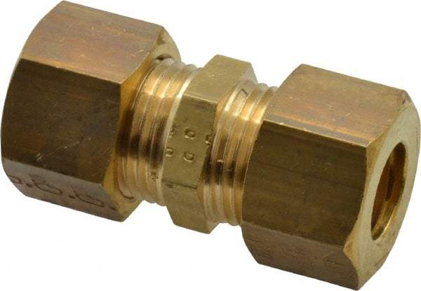 Legris - 12mm OD, Brass Union - 320 Max Working psi, -40 to 210°F, Comp x Comp Ends - Exact Tool & Supply