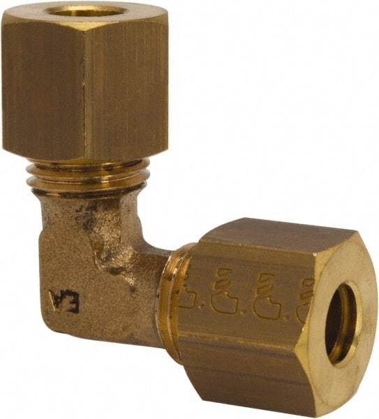 Legris - 6mm OD, Brass Union Elbow - 460 Max Working psi, -40 to 210°F, Comp x Comp Ends - Exact Tool & Supply
