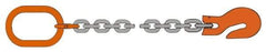 Pewag - 5' Long, 7,100 Lb Basket Capacity, 7,100 Lb Vertical Capacity, Alloy Steel Web Sling - SOG Chain Sling, 3/8" Diam Chain, Silver (Color), with Grab Hook & Master Link - Exact Tool & Supply