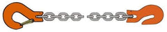 Pewag - 10' Long, 12,000 Lb Basket Capacity, 12,000 Lb Vertical Capacity, Alloy Steel Web Sling - SSG Chain Sling, 1/2" Diam Chain, Silver (Color), with Grab Hook & Sling Hook - Exact Tool & Supply