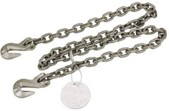 Pewag - 10' Long, 12,000 Lb Basket Capacity, 12,000 Lb Vertical Capacity, Alloy Steel Web Sling - SGG Chain Sling, 1/2" Diam Chain, Silver (Color), with 2 Grab Hooks - Exact Tool & Supply