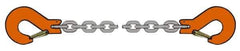Pewag - 10' Long, 2,100 Lb Basket Capacity, 2,100 Lb Vertical Capacity, Alloy Steel Web Sling - SSS Chain Sling, 7/32" Diam Chain, Silver (Color), with 2 Sling Hooks - Exact Tool & Supply