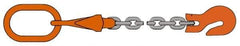 Pewag - 5' Long, 3,500 Lb Basket Capacity, 3,500 Lb Vertical Capacity, Alloy Steel Web Sling - SOG Chain Sling, 9/32" Diam Chain, Silver (Color), with Grab Hook, Master Link & Shortening Hook - Exact Tool & Supply