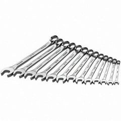 SK - 13 Piece, Combination Wrench Set - Metric System of Measurement, Chrome Finish - Exact Tool & Supply