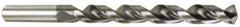 Accupro - 15/64" 130° Cobalt Jobber Drill - TiAlN Finish, Right Hand Cut, Parabolic Flute, Straight Shank, 93mm OAL, Split Point - Exact Tool & Supply