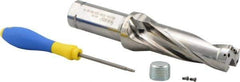 Iscar - 3-3/4" Max Drill Depth, 3xD, 1-1/4" Diam, Indexable Insert Drill - 1-1/4" Shank Diam, Straight Shank - Exact Tool & Supply