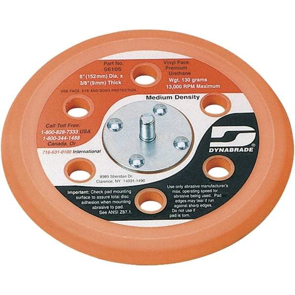 Dynabrade - 6" Diam Adhesive/PSA Disc Backing Pad - Medium Density, 13,000 RPM - Exact Tool & Supply