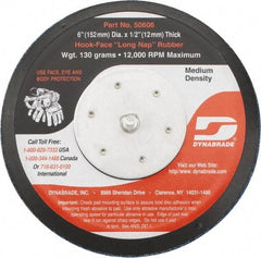 Dynabrade - 6" Diam Hook & Loop Disc Backing Pad - Medium Density, 13,000 RPM - Exact Tool & Supply