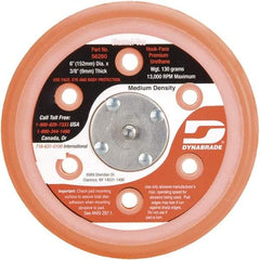Dynabrade - 6" Diam Hook & Loop Disc Backing Pad - Medium Density, 13,000 RPM - Exact Tool & Supply