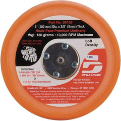 Dynabrade - 6" Diam Hook & Loop Disc Backing Pad - Soft Density, 13,000 RPM - Exact Tool & Supply