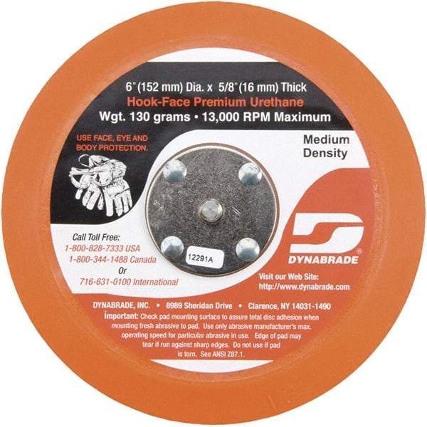 Dynabrade - 5" Diam Hook & Loop Disc Backing Pad - Medium Density, 13,000 RPM - Exact Tool & Supply