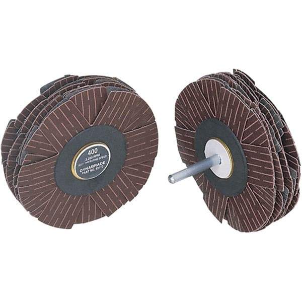 Dynabrade - 4" Diam 80 Grit Coated Sanding Star - Medium Grade, Spindle Mount - Exact Tool & Supply