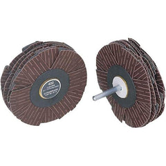 Dynabrade - 4" Diam 80 Grit Coated Sanding Star - Medium Grade, Spindle Mount - Exact Tool & Supply