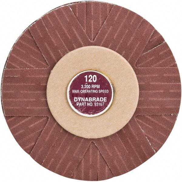 Dynabrade - 4" Diam 120 Grit Coated Sanding Star - Fine Grade, Spindle Mount - Exact Tool & Supply
