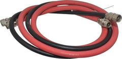 DeVilbiss - Paint Sprayer Hose with Fittings - 6 Ft. Air and Fluid Hose with Fittings (2 Hose Set), Compatible with Pressure Tank and Spray Guns - Exact Tool & Supply