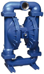 SandPIPER - 3" NPT, Metallic, Air Operated Diaphragm Pump - PTFE Diaphragm, Stainless Steel Housing - Exact Tool & Supply