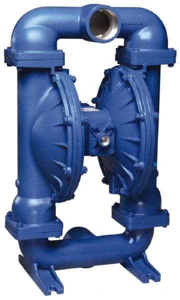 SandPIPER - 3" NPT, Metallic, Air Operated Diaphragm Pump - Santoprene Diaphragm, Stainless Steel Housing - Exact Tool & Supply