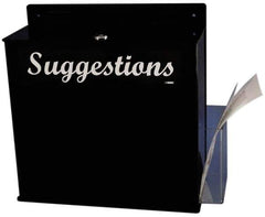NMC - 11-3/4 Inch Wide x 4-3/4 Inch Deep x 12 Inch High Suggestion Box - Black - Exact Tool & Supply