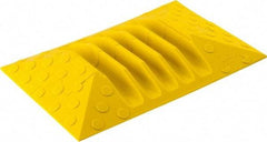 Hubbell Wiring Device-Kellems - 5 Channel, T-Shaped, Drop Over Cable Ramp - 5-1/4 Inch Male and 7-1/2 Inch Female Inch Long x 20 Inch Wide x 2.31 Inch High, Yellow and Blue - Exact Tool & Supply